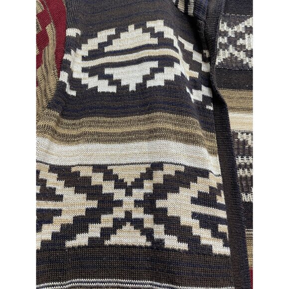Ceny cardigan hooded sweater womens 2X aztec southwest made USA brown - Picture 5 of 10